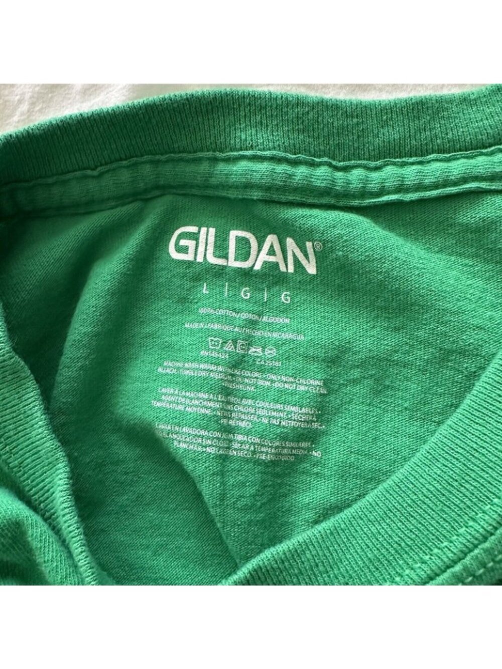 Gildan Halloween Green T-Shirt Black Spider Graphic Size L Short Sleeve - Picture 5 of 9